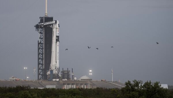 Une fusée Falcon-9 sur la rampe de lancement  - Sputnik Afrique