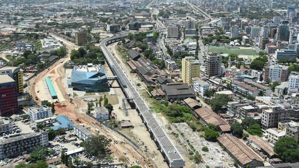 A new building of Dar es Salaam Standard Gauge Railway (SGR) terminus is seen as Tanzania received 14 economy class carriages of South Korean company Sung Shin Rolling Stock (SSRT) in Dar es Salaam on November 25, 2022 - Sputnik Africa