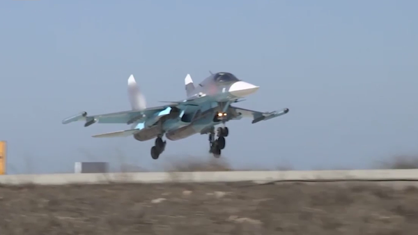 The Russian Defence Ministry has published footage of an Su-34 strike against fortified facilities of Ukrainian nationalists - Sputnik Africa