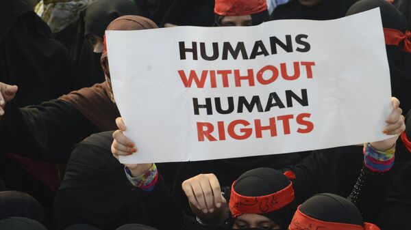 Pakistani rally to express solidarity with Indian Kashmiris in Lahore, Pakistan, Friday, Sept. 13, 2019.  - Sputnik Africa