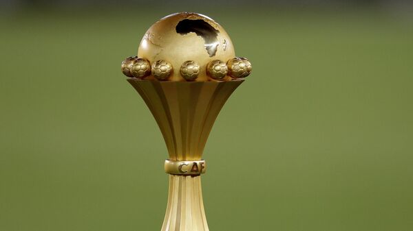 African Cup of Nations trophy displayed at  final soccer match between Ghana and Ivory Coast in Bata, Equatorial Guinea, Sunday, Feb. 8, 2015.  - Sputnik Africa