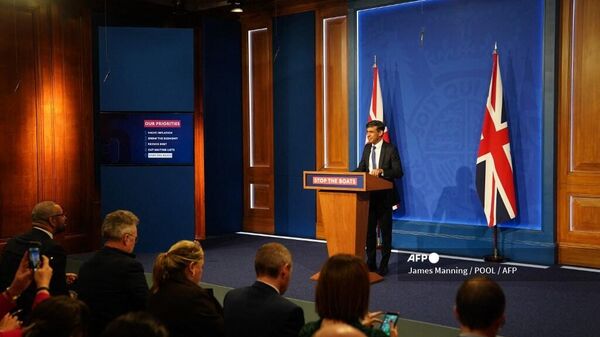 Britain's Prime Minister Rishi Sunak hosts a press conference - Sputnik Africa
