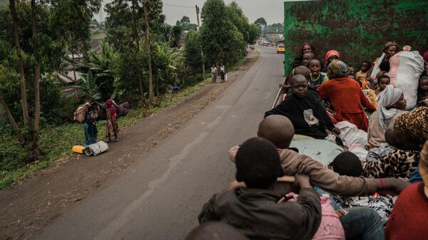 Displaced civilians travel on a truck heading to Masisi territory on February 12, 2025 in Goma, Democratic Republic of Congo.  - Sputnik Africa