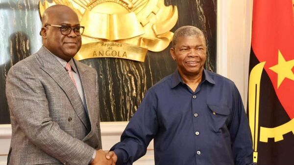 DRC President Félix Tshisekedi and Angolan President João Lourenço, March 26, 2025 - Sputnik Africa