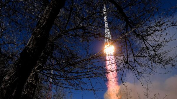 Launch of Soyuz-2.1a launch vehicle with Soyuz MS-27 spacecraft from Baikonur Cosmodrome. The launch is dedicated to the 80th anniversary of the victory in the Great Patriotic War. “Soyuz-2.1a” was named ‘Victory Rocket’, it was decorated with the symbolism of the anniversary. - Sputnik Africa