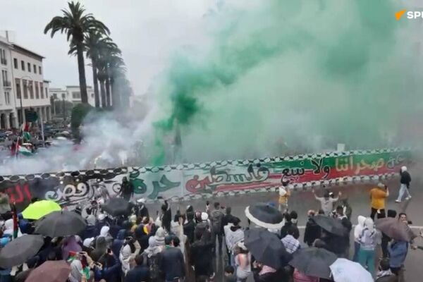 Large Protest in Morocco Calls for End to Israel Ties, Supports Gaza Large Protest in Morocco Calls for End to Israel Ties, Supports Gaza - Sputnik Africa