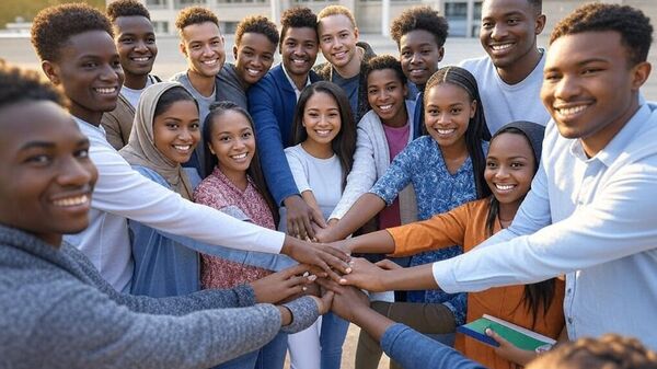 Students from the Global South countries. AI-generated image. - Sputnik Africa