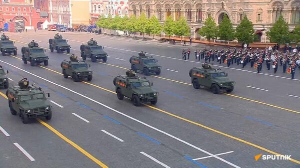 Multi-purpose armored vehicles Tigr-M on Red Square - Sputnik Africa