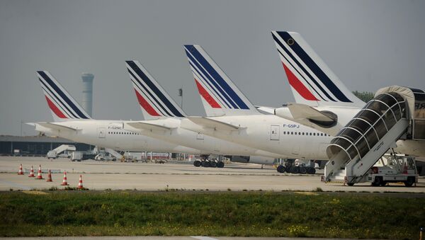 Des avions d'Air France sur le tarmac de l'aéroport Charles de Gaulle  - Sputnik Afrique