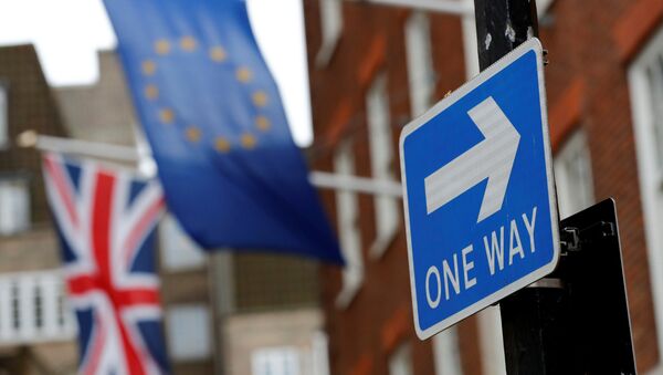 Des drapeaux britannique et européen à Londres - Sputnik Afrique