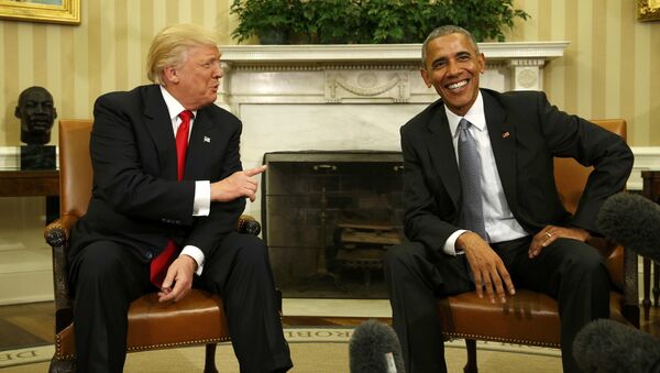 Donald Trump et Barack Obama - Sputnik Afrique