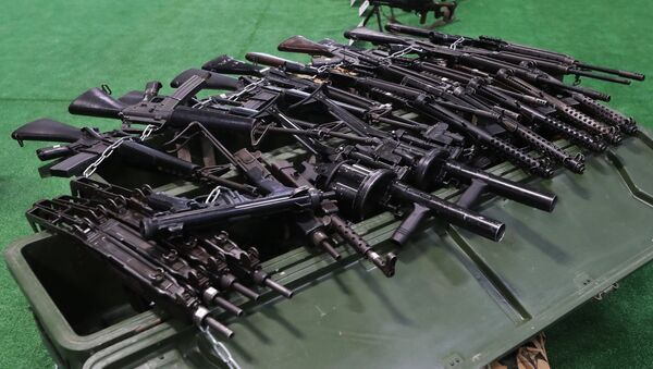 Les armes d'infanterie saisies aux radicaux syriens (archive photo) - Sputnik Afrique