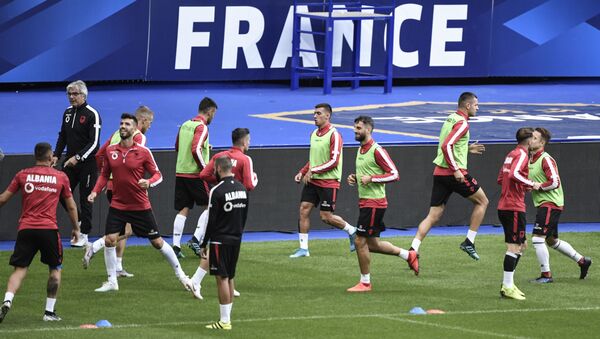 L'équipe albanaise lors d'un entraînement  - Sputnik Afrique